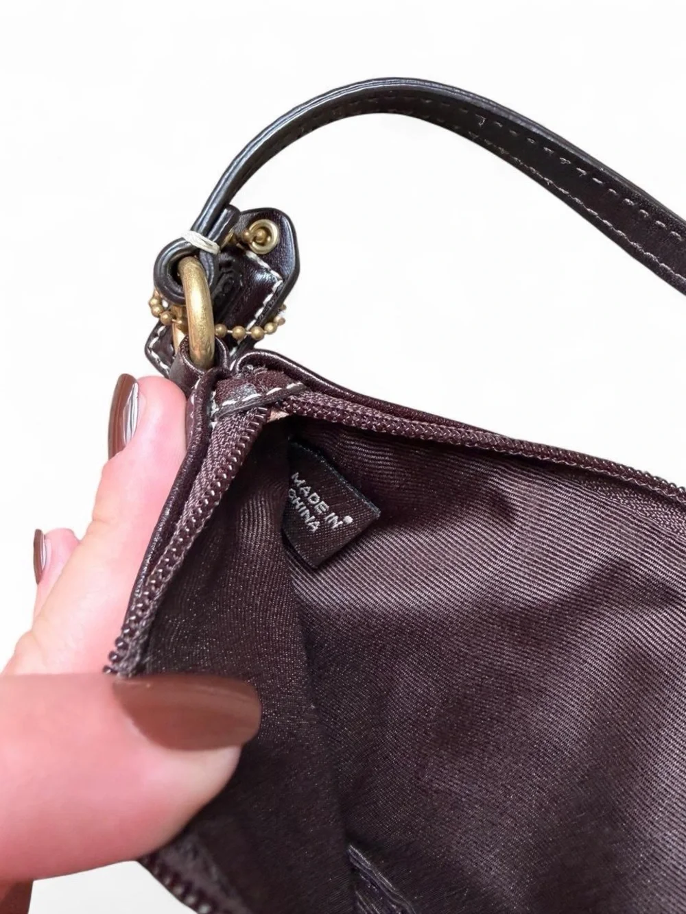 Coach Metallic Patchwork Wristlet - Gold